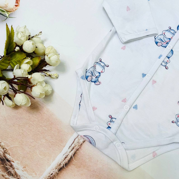 Полукомбинезон - боди для новорожденного из натурального хлопка Bebika (20/18-5)